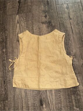Zara Yellow Linen Blend Tank Top